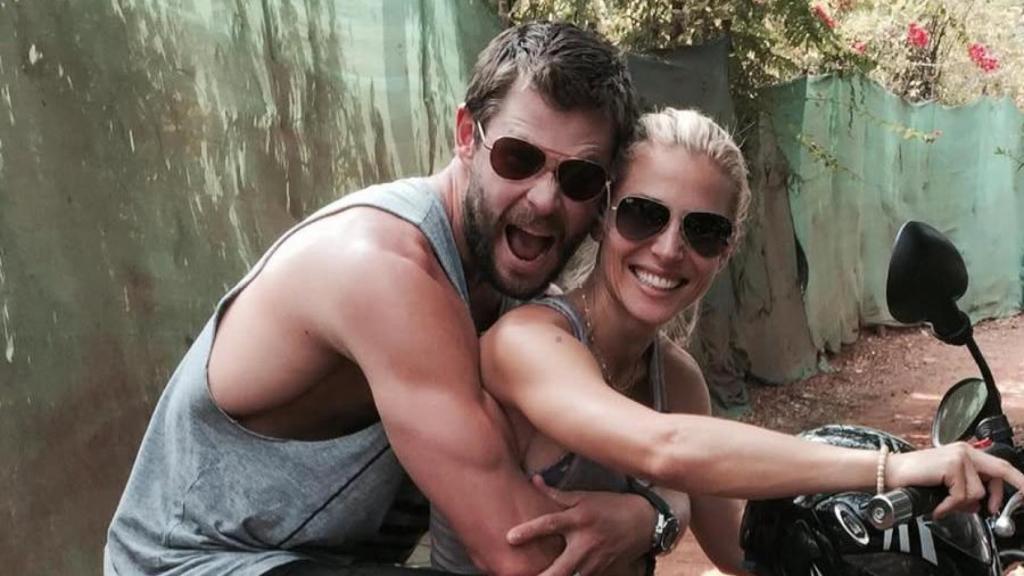 Chris Hemsworth y Elsa Pataky, en una imagen de redes sociales.