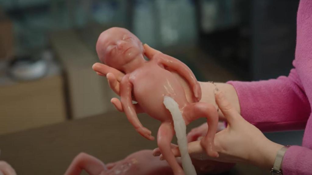 Maniquí robótico de un bebe extremadamente prematuro