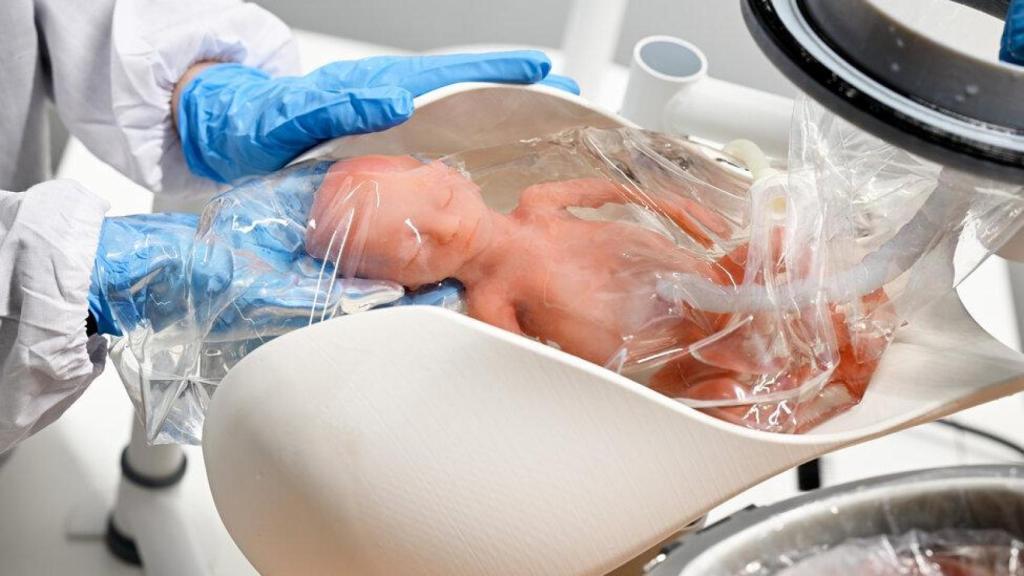 Sistema de soporte vital para trasladar al bebe del útero materno al artificial
