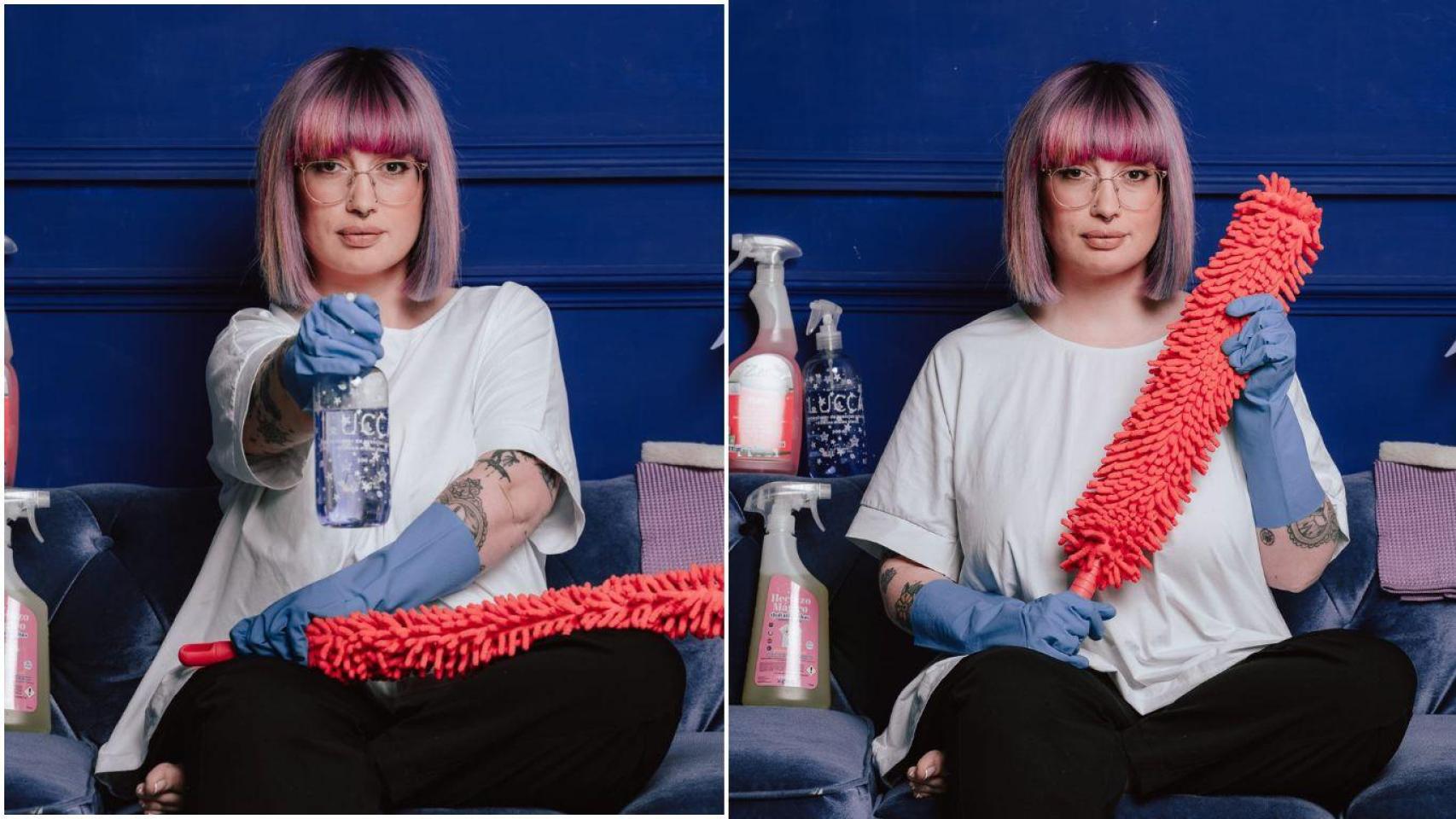 Cristina Simón, limpiadora y creadora de contenido.