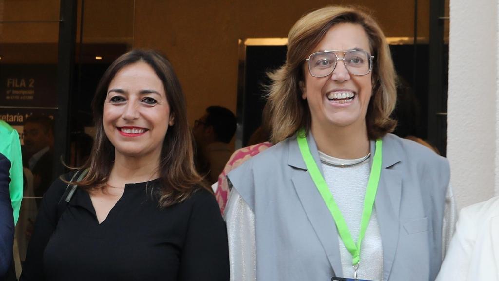 La alcaldesa de Palencia, Miriam Andrés, y la presidenta de la Diputación de Palencia, Angeles Armisén.