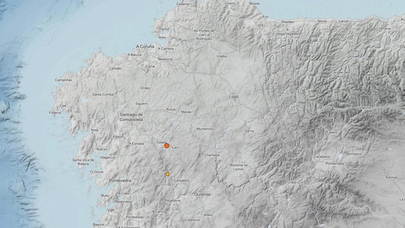 Terremoto de magnitud 3.3 registrado en Silleda (Pontevedra), a 8 de noviembre de 2025
