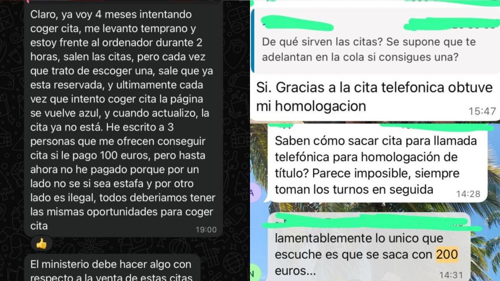 Algunas de las capturas de testimonios de sanitarios extranjeros.
