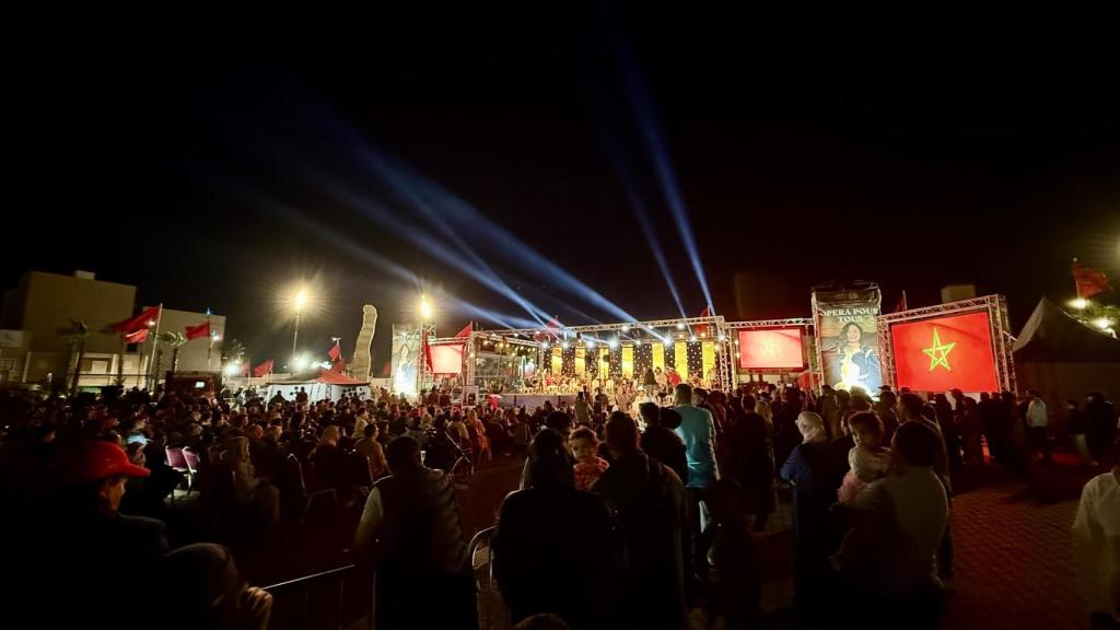 Miércoles 5 de noviembre en la plaza de Hassan II en Dajla, Sáhara Occidental, donde Marruecos celebra el 50 aniversario de la Marcha Verde.