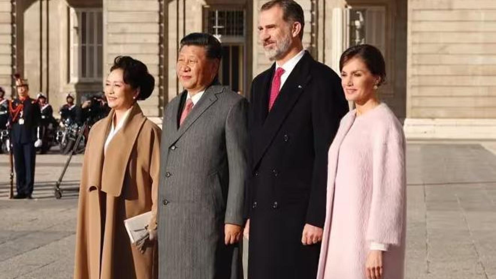 Fotografía de archivo de la Casa Real perteneciente al recibimiento oficial a Xi Jinping durante su viaje a España en 2018.