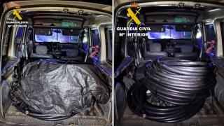 Investigadas tres personas por el robo de 160 kilos de cable telefónico en Zas (A Coruña)