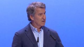 Núñez Feijóo en la clausura del PP andaluz de este domingo.