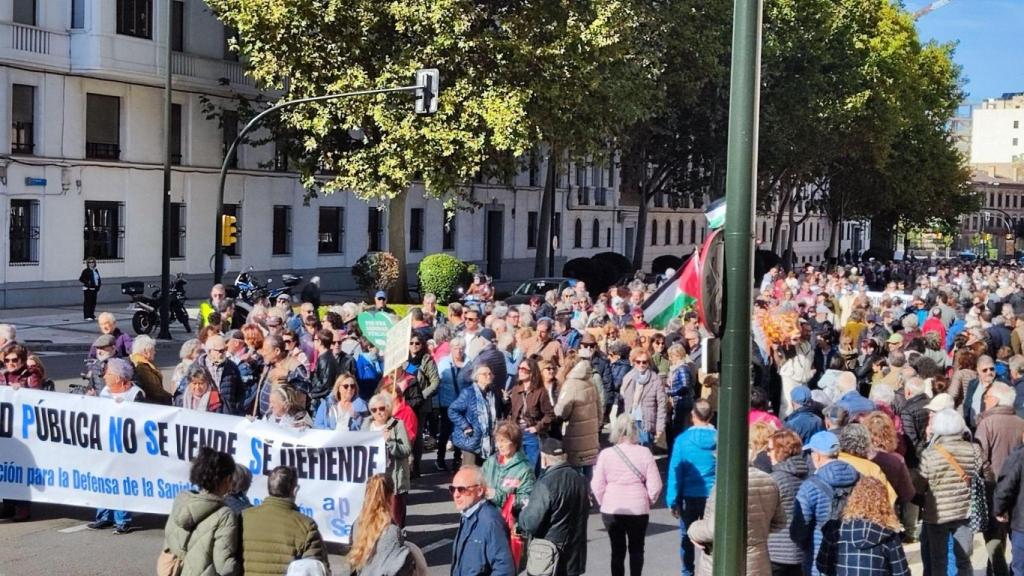 Manifestación a favor de la Sanidad Pública.