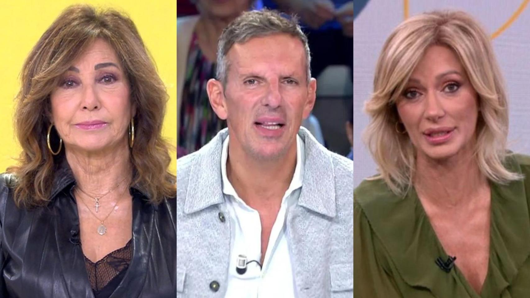 Ana Rosa Quintana en 'El programa de AR', Joaquín Prat en 'El tiempo justo' y Susanna Griso en 'Espejo Público'.