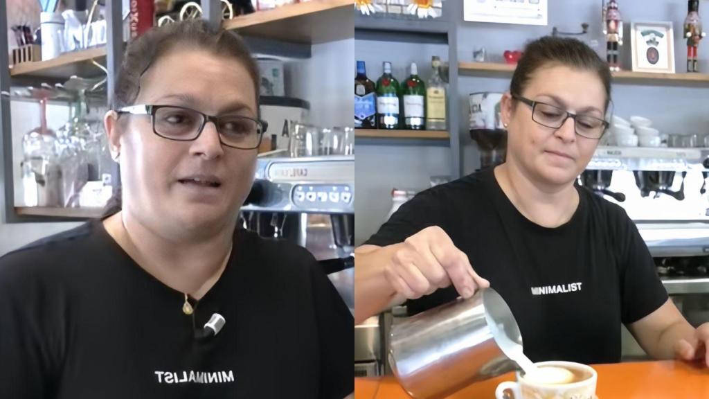 Sonia, trabajadora de una cafetería.