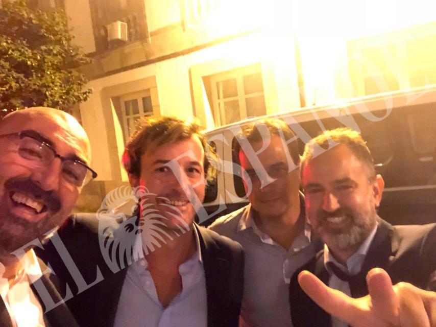 Koldo García junto a los hombres de Pepe Blanco en el Ministerio de Transportes: Ricardo Mar, Sergio Vázquez y Alfredo Rodríguez.