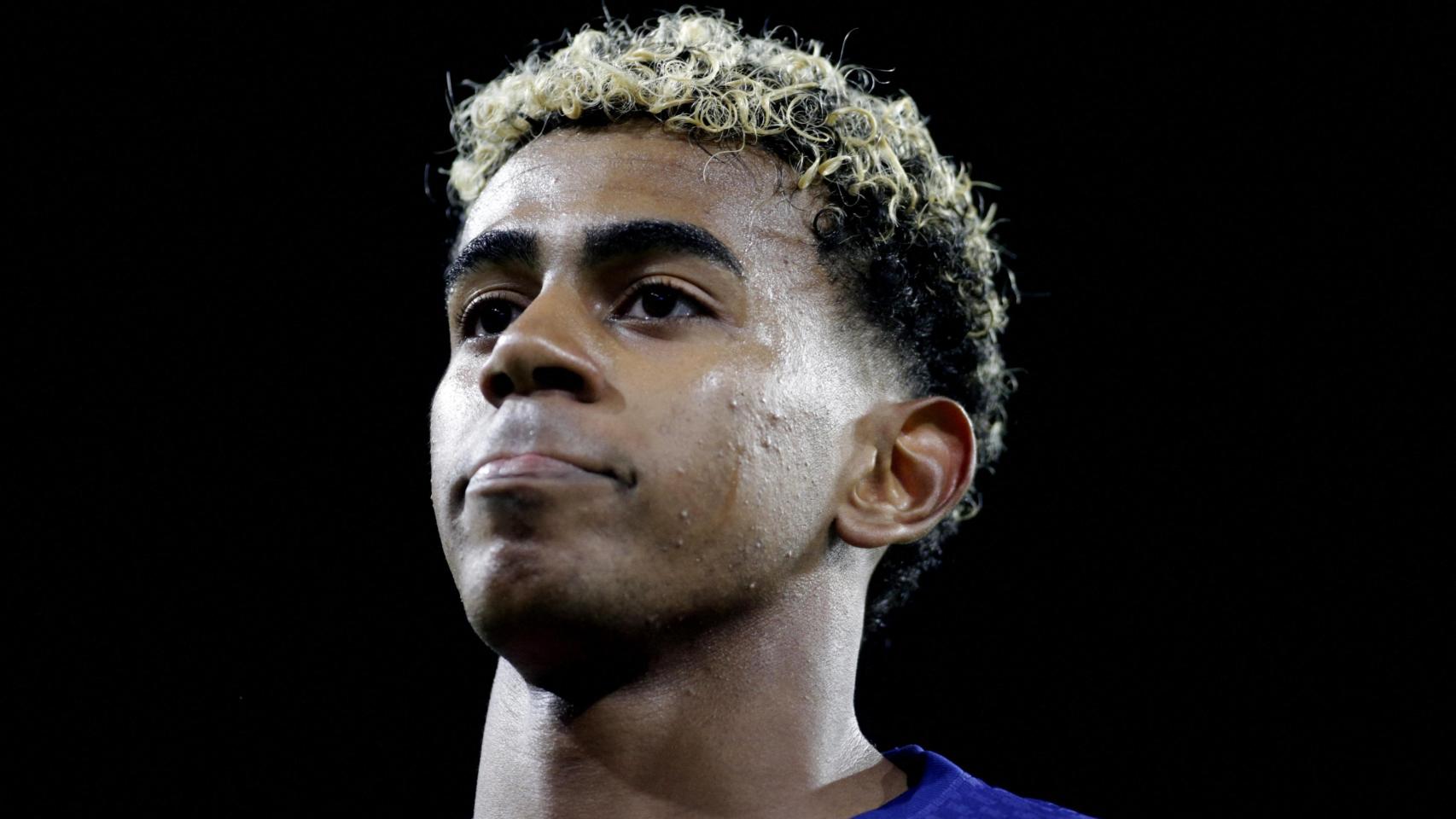 Lamine Yamal celebra el gol marcado ante el Celta.