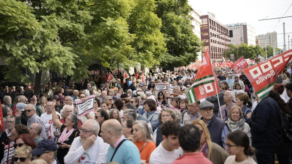 La manifestación de este domingo en Sevilla.