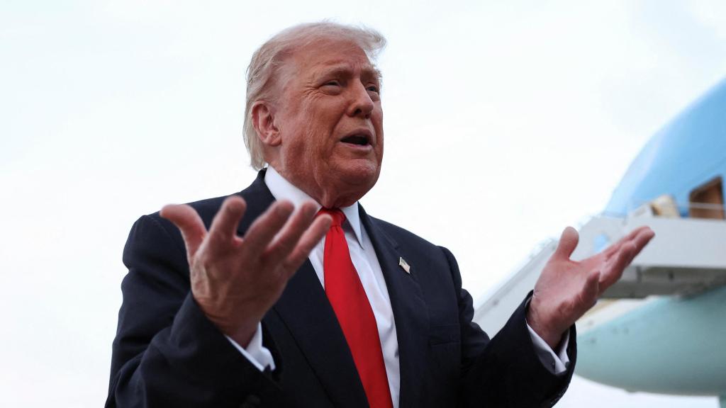 Donald Trump este domingo.