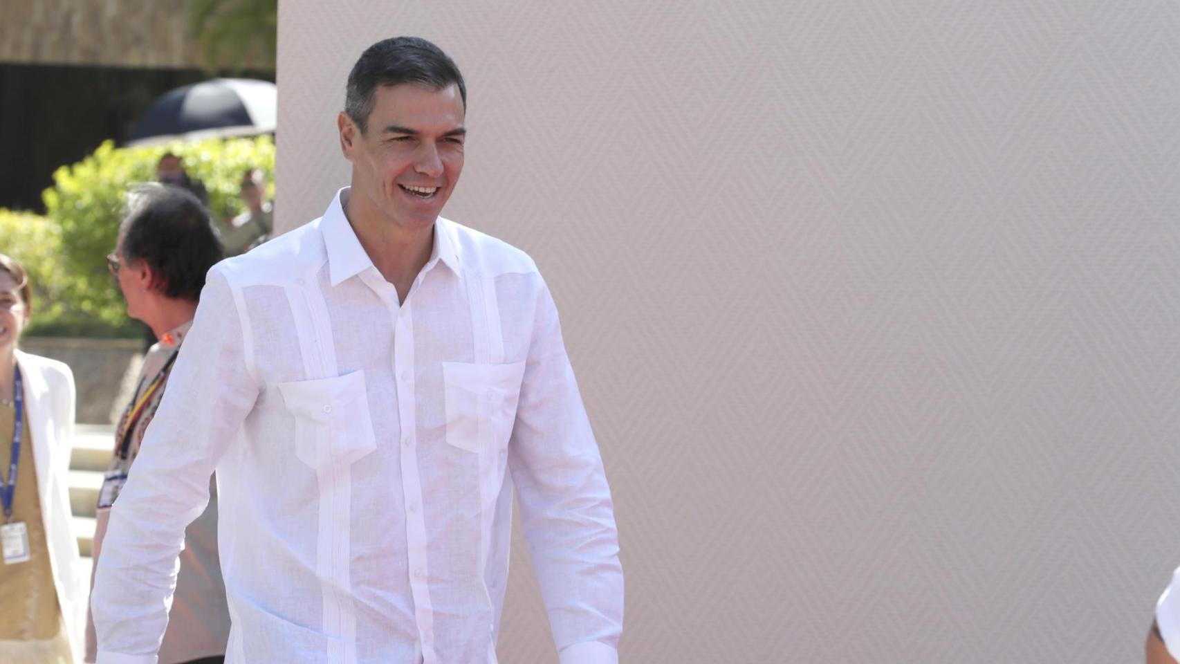 El presidente del Gobierno, Pedro Sánchez, en la IV Cumbre CELAC-UE este domingo, en Santa Marta, Colombia.