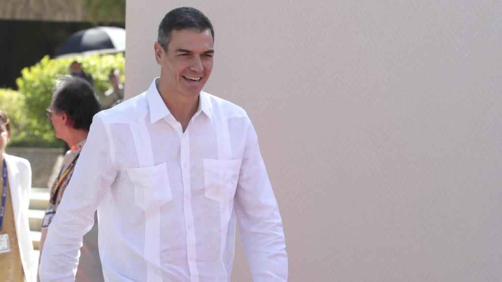 El presidente del Gobierno, Pedro Sánchez, en la IV Cumbre CELAC-UE este domingo, en Santa Marta, Colombia.