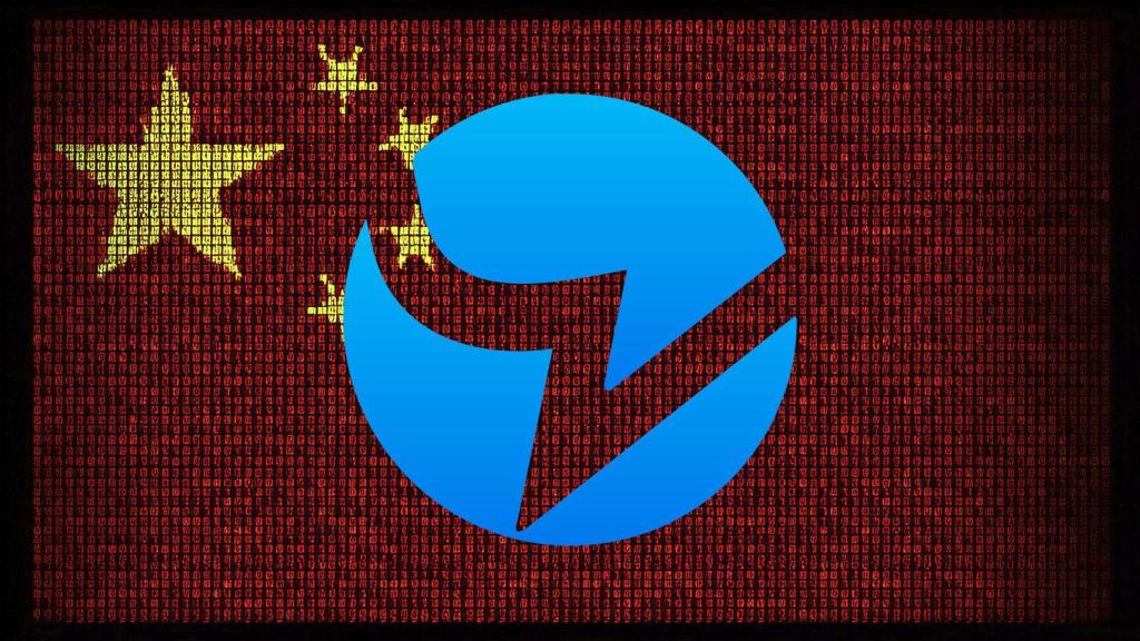 Fotomontaje con la bandera de China.