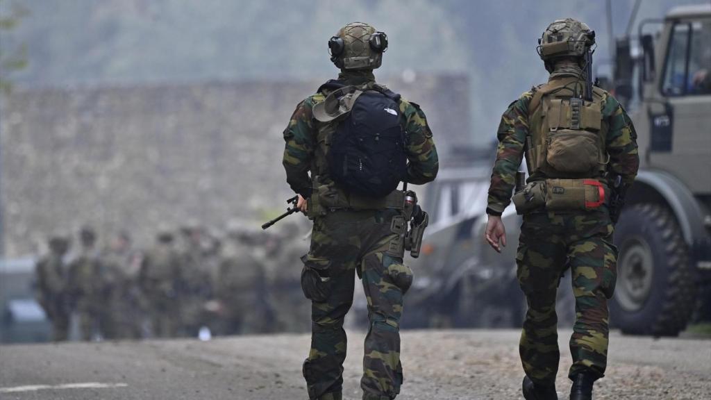 Dos soldados belgas en una imagen de archivo.