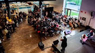 Imagen de la primera edición de Píxel á feira.