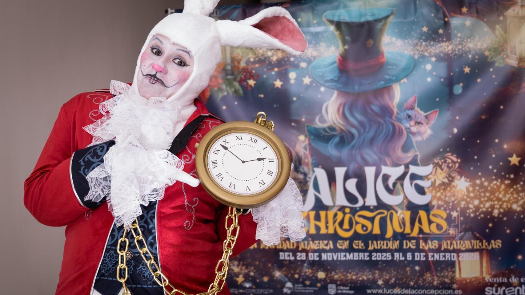 Una imagen del conejo blanco.