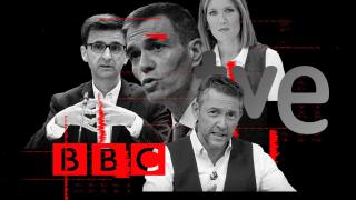 José Pablo López, Pedro Sánchez, Silvia Intxaurrondo y Javier Ruiz-