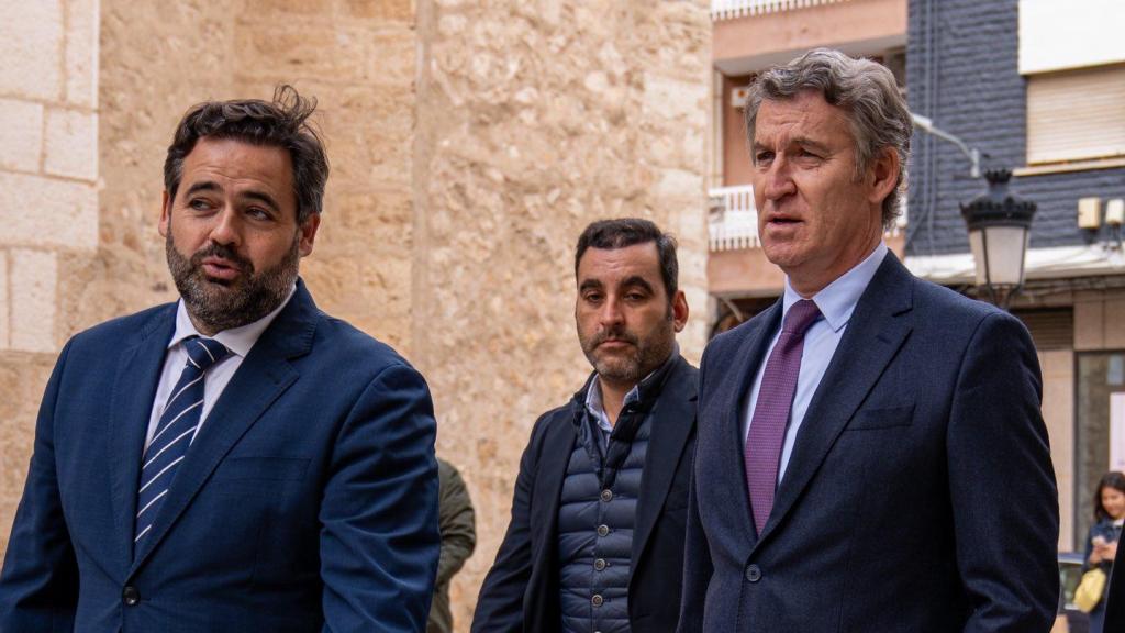 Alberto Núñez Feijóo, presidente del PP, la pasada semana en Ciudad Real.