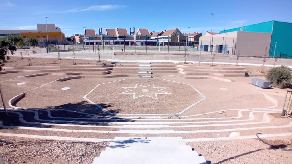 Jardín del Monasterio de Cuarte de Huerva antes de la riada