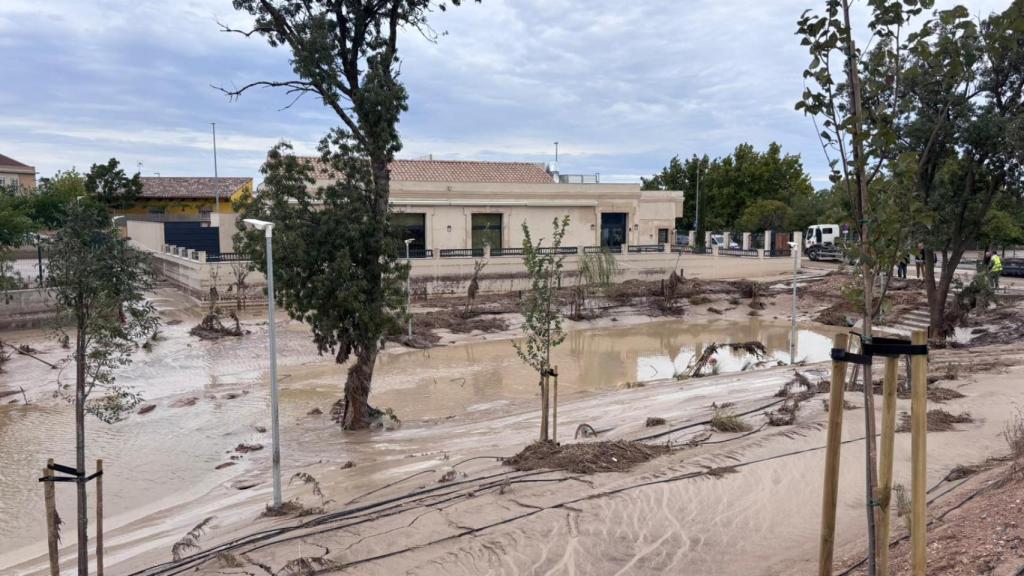 Así quedó el Jardín del Monasterio de Cuarte de Huerva tras las fuertes lluvias de septiembre