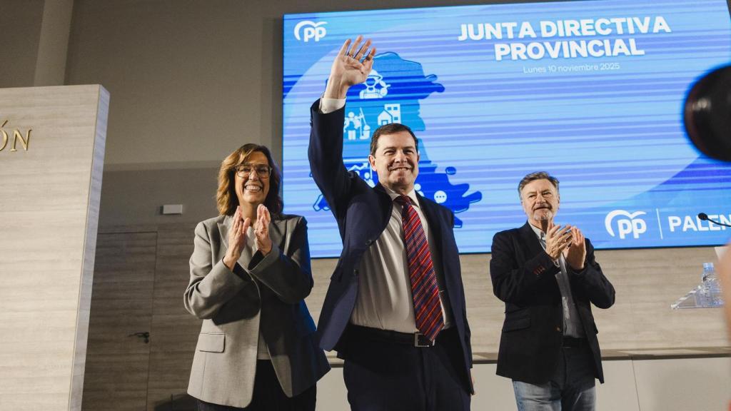 El presidente del Partido Popular de Castilla y León, Alfonso Fernández Mañueco clausura la Junta Directiva del Partido Popular de Palencia.