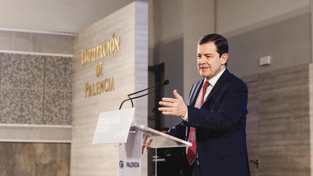 El presidente del Partido Popular de Castilla y León, Alfonso Fernández Mañueco clausura la Junta Directiva del Partido Popular de Palencia.