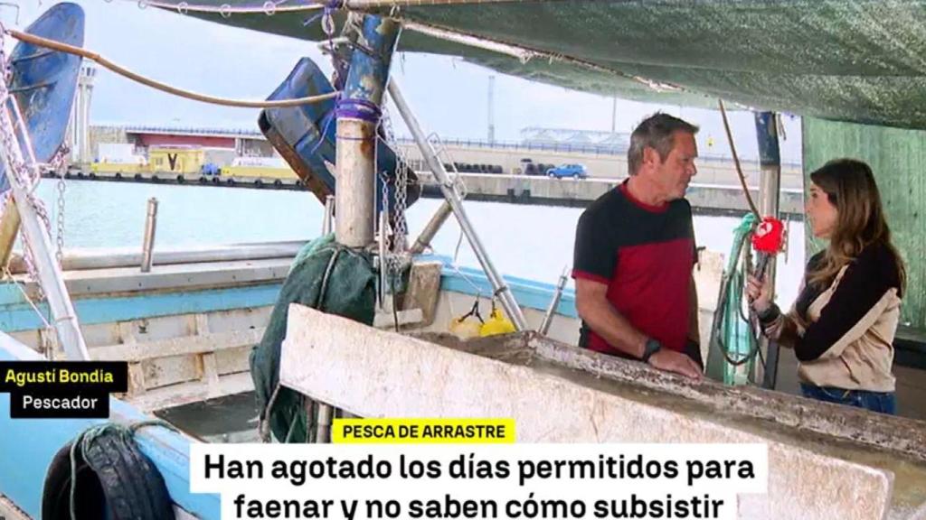 Agustí Bondía, pescador de una embarcación de arrastre.