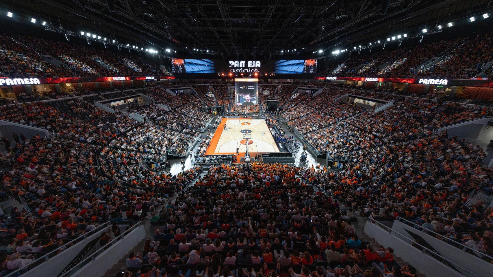 Imagen del Roig Arena durante un partido.