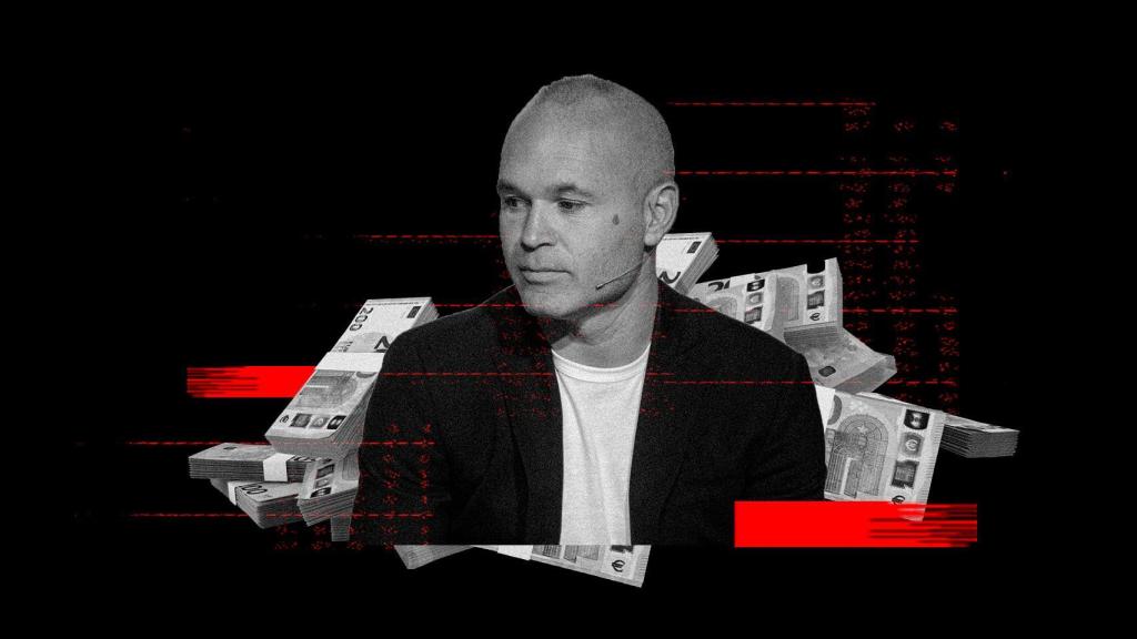 Andrés Iniesta, en un fotomontaje