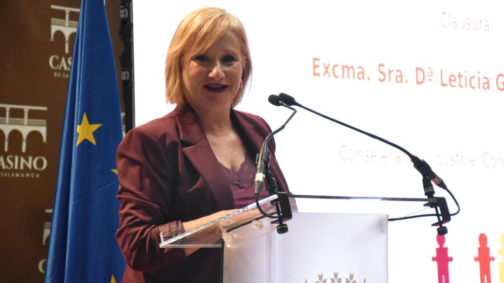 La consejera de Industria, Comercio y Empleo, Leticia García, en los Premios de la Comunidad de Castilla y León al Cooperativismo y la Economía Social