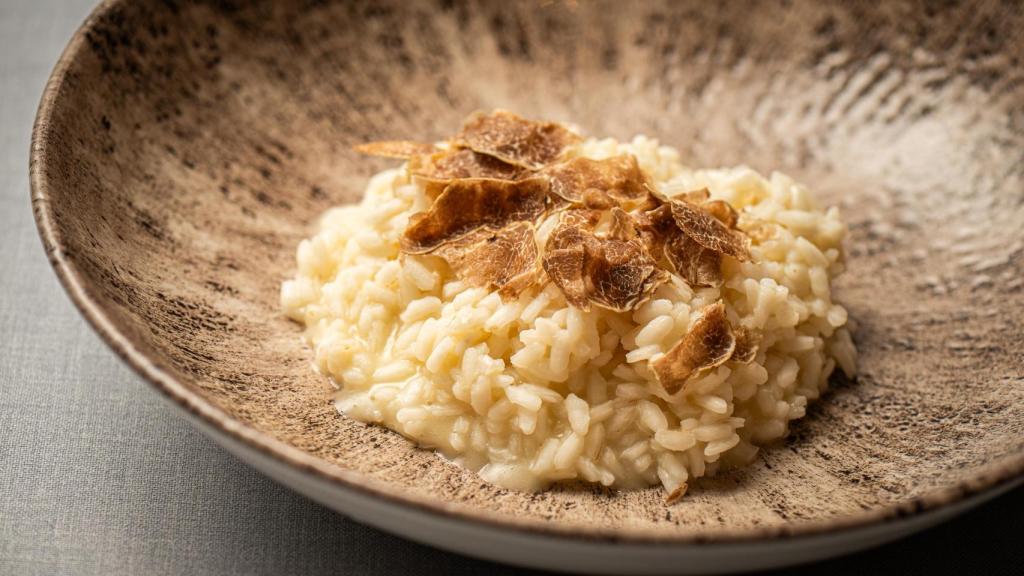 Risotto carnaroli curado, parmesano y trufa.