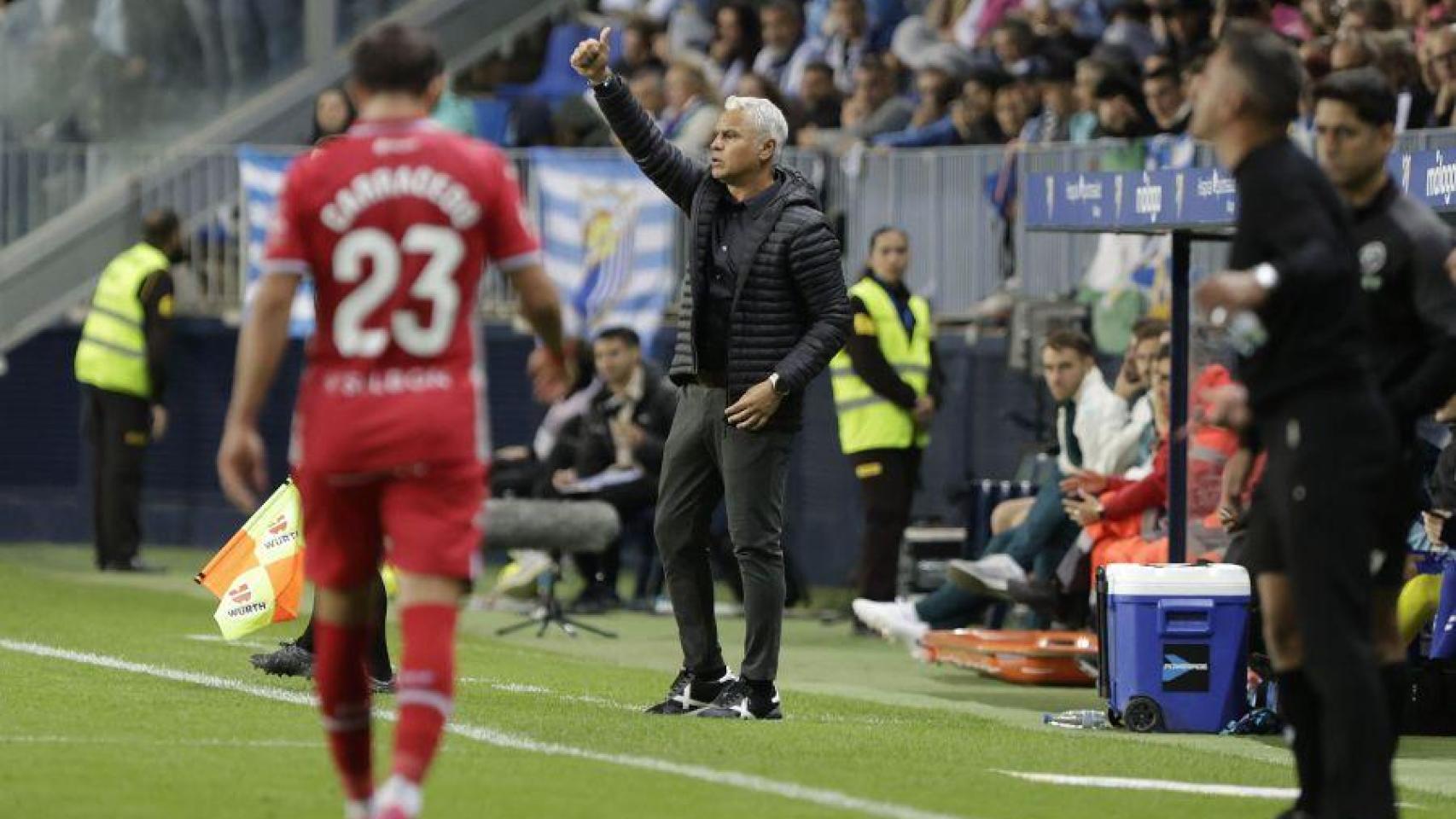 Sergio Pellicer durante el Málaga CF vs. Córdoba