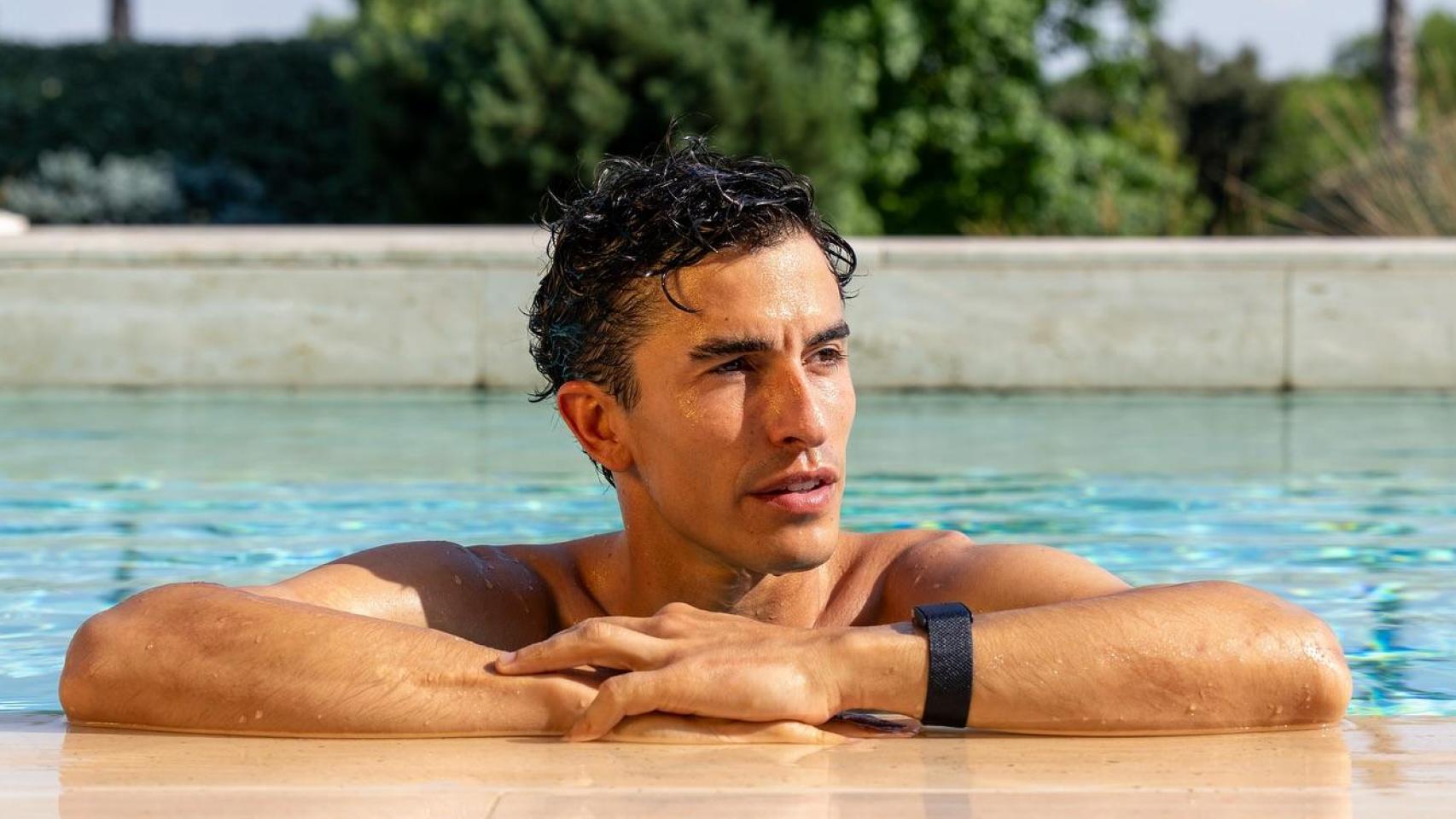 Marc Márquez, en la piscina