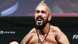 Godofredo Pepey, durante un pesaje en UFC