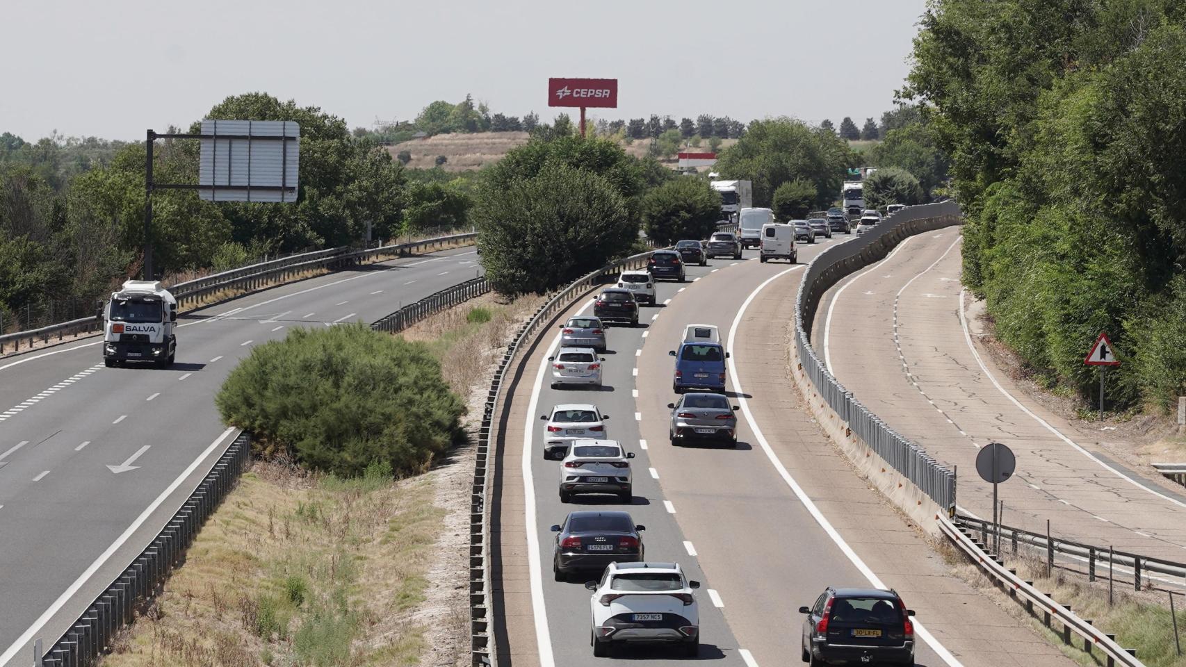 La A-62, a su paso por la provincia de Valladolid