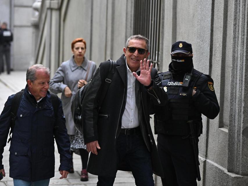 Miguel Angel Campos, jornalista da Cadena Ser, ao chegar ao Supremo.