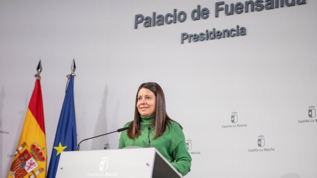 Bárbara García Torijano en rueda de prensa.