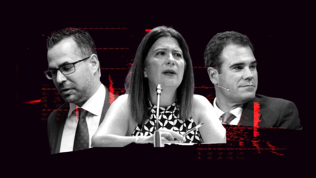 El fiscal Ignacio Stampa, la 'fontanera' Leire Díez y el empresario Javier Pérez Dolset