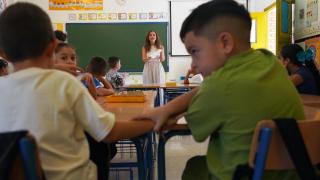 Imagen de aula de un colegio de Sevilla.