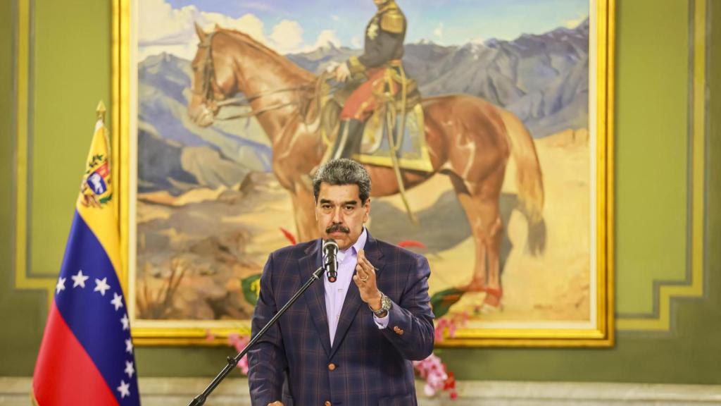 Nicolás Maduro hablando en un acto de gobierno en Caracas.