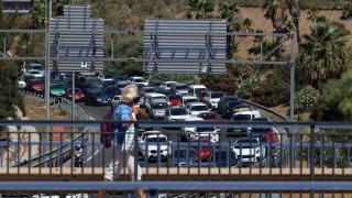 Imagen de archivo de un atasco en Málaga.