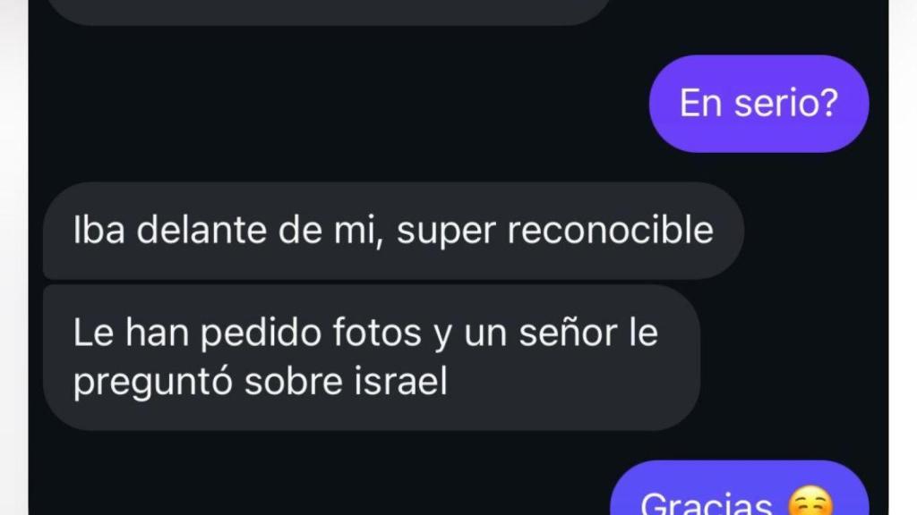 Captura de pantalla de una conversación