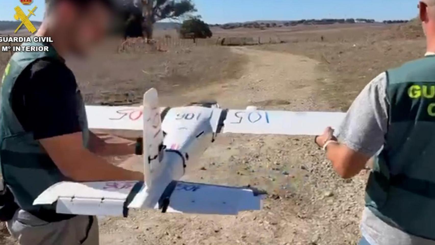 Uno de los drones intervenidos a la banda que operaba desde Cádiz y Marruecos.