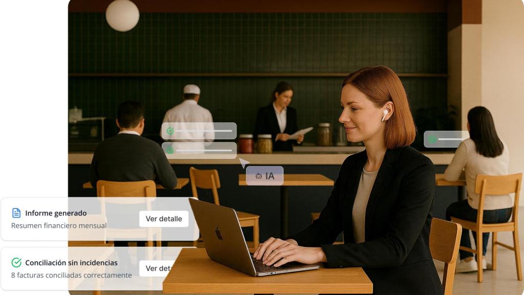 El asistente de IA llamado Fina se encarga de buscar documentos por correo electrónico, conciliar facturas y detectar incidencias,  que aprenden de los procesos reales y eliminan las tareas administrativas repetitivas que más tiempo consumen.