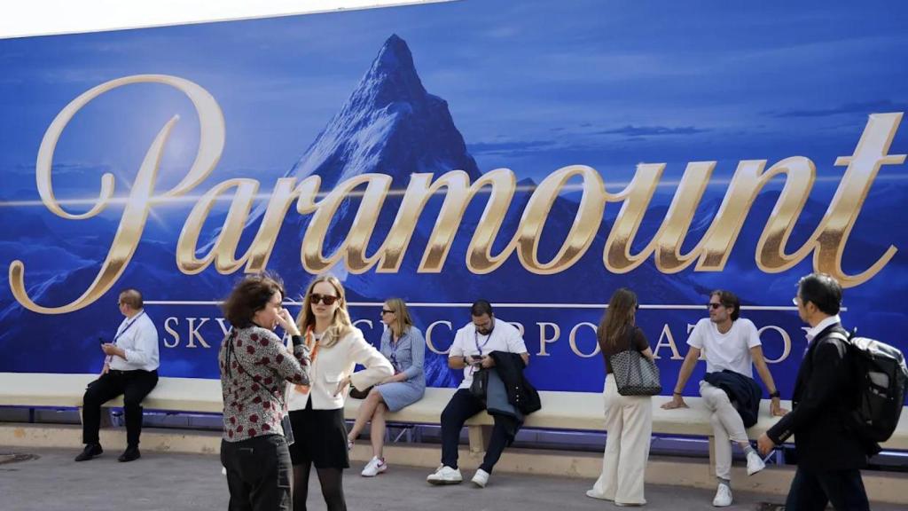 Vista de un anuncio de Paramount en Cannes (Francia).