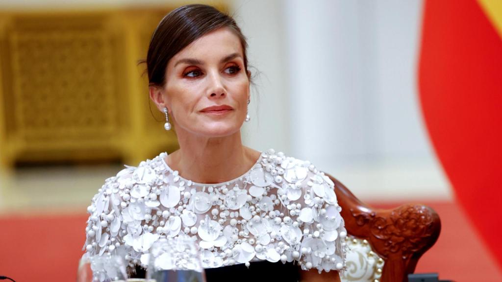 La Reina, durante el banquete.